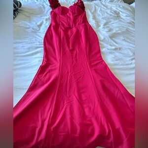 Fashion Nova mermaid Red Dress maxi NWT